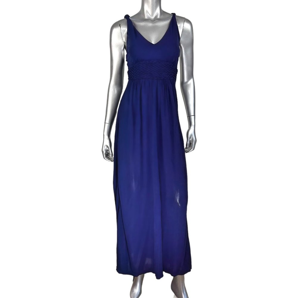 Anthropologie Mauve Navy Blue Sleeveless Maxi Sundress 2